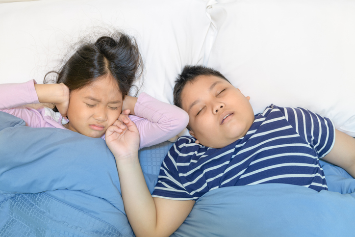 Young girl's snoring keeps her little sister awake. Nasal breathing is crucial for your child's development